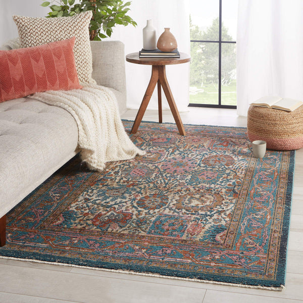 Jaipur Living Vibe by Jaipur Living Romilly Distressed Turkish Style Plush Polypropylene Indoor Rug Teal 9'6"X12'7" RUG148532