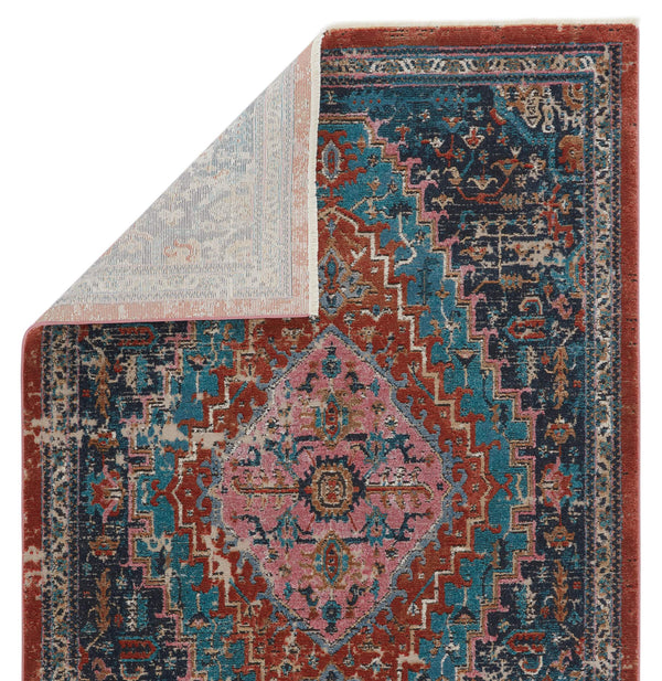 Jaipur Living Vibe by Jaipur Living Myriad Distressed Medallion Plush Bohemian Area Rug Blue 7'10"X11'1" RUG148534