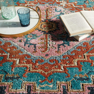 Jaipur Living Vibe by Jaipur Living Myriad Distressed Medallion Plush Bohemian Area Rug Blue 7'10"X11'1" RUG148534