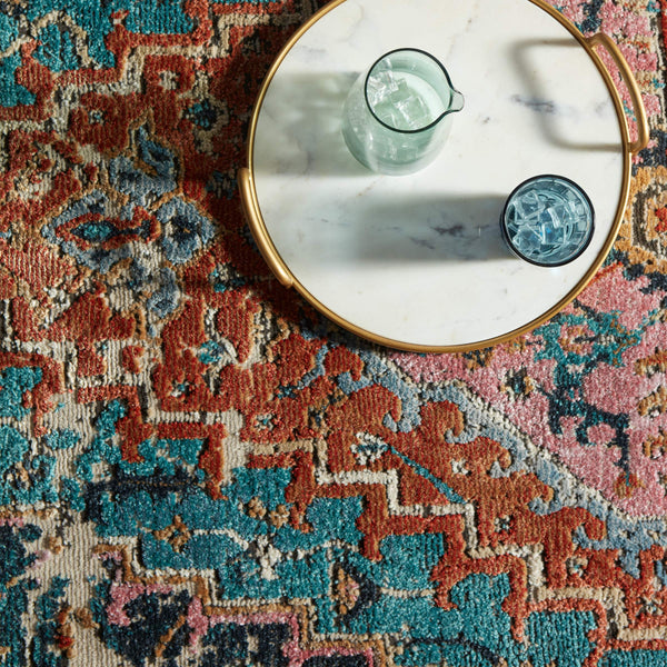 Jaipur Living Vibe by Jaipur Living Myriad Distressed Medallion Plush Bohemian Area Rug Blue 7'10"X11'1" RUG148534