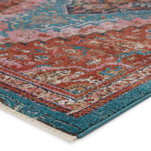 Jaipur Living Vibe by Jaipur Living Myriad Distressed Medallion Plush Bohemian Area Rug Rust 7'10"X11'1" RUG148564