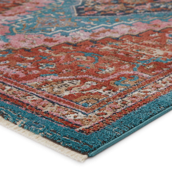 Jaipur Living Vibe by Jaipur Living Myriad Distressed Medallion Plush Bohemian Area Rug Rust 7'10"X11'1" RUG148564