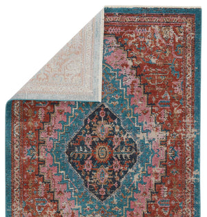 Jaipur Living Vibe by Jaipur Living Myriad Distressed Medallion Plush Bohemian Area Rug Rust 7'10"X11'1" RUG148564