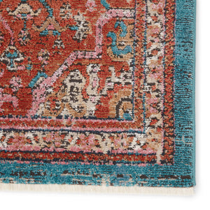 Jaipur Living Vibe by Jaipur Living Myriad Distressed Medallion Plush Bohemian Area Rug Rust 7'10"X11'1" RUG148564