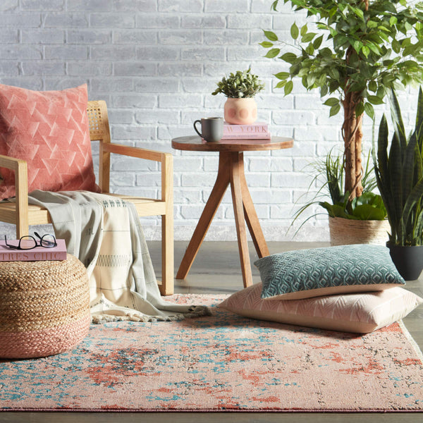 Jaipur Living Vibe by Jaipur Living Zea Distressed Trellis Rug Bohemian Fringe Accent for Room 5'X7'6" RUG148548