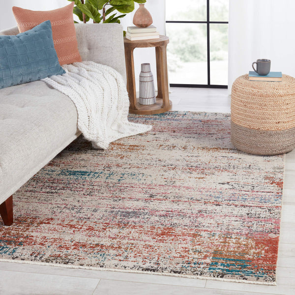 Jaipur Living Vibe by Jaipur Living Starla Distressed Kilim Abstract Polypropylene Rug with Fringe Trim 5' x 7'6" RUG151251