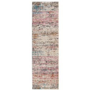 Jaipur Living Vibe by Jaipur Living Starla Distressed Kilim Abstract Polypropylene Rug with Fringe Trim 2'6" x 8' RUG151252