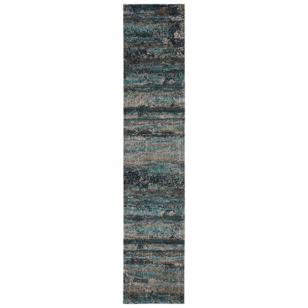 Jaipur Living Vibe by Jaipur Living Aubra Distressed Turkish Abstract Polypropylene Plush Area Rug 2'6" x 12' RUG151540