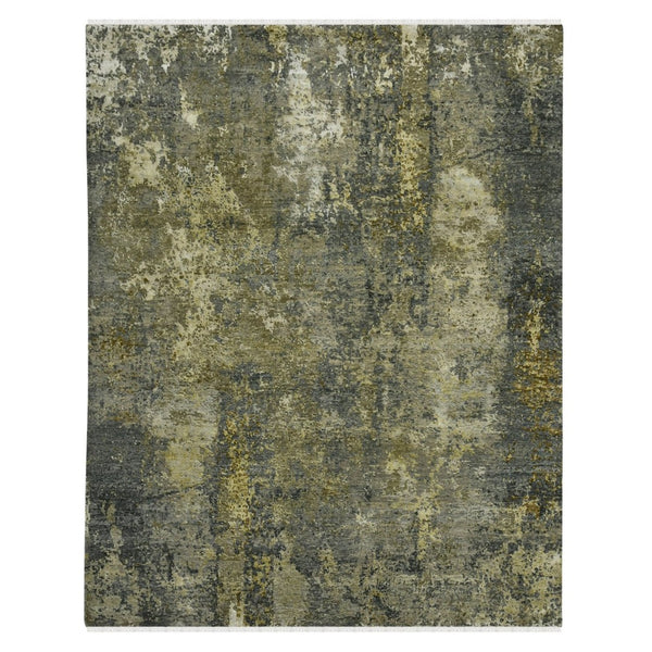 Amer Rugs Mystique Hand-knotted Abstract Wool And Silk Area Rug - A Luxurious, Durable Statement Piece For Any Room Iron Wool, Silk Mys101014