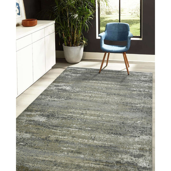 Amer Rugs Mystique Hand-knotted Abstract Wool And Silk Area Rug - A Luxurious, Durable Statement Piece For Any Room Stone Blue Wool, Silk Mys120203