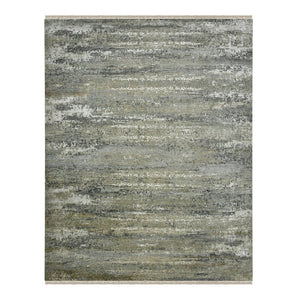 Amer Rugs Mystique Hand-knotted Abstract Wool And Silk Area Rug - A Luxurious, Durable Statement Piece For Any Room Stone Blue Wool, Silk Mys120203
