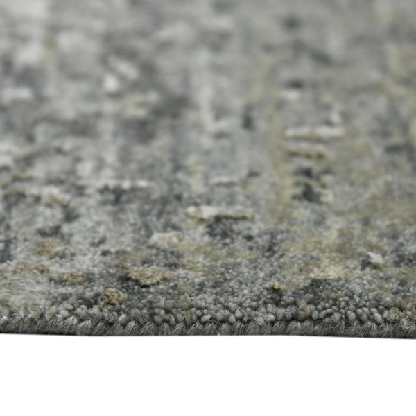 Amer Rugs Mystique Hand-knotted Abstract Wool And Silk Area Rug - A Luxurious, Durable Statement Piece For Any Room Stone Blue Wool, Silk Mys120203