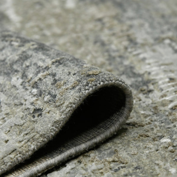 Amer Rugs Mystique Hand-knotted Abstract Wool And Silk Area Rug - A Luxurious, Durable Statement Piece For Any Room Stone Blue Wool, Silk Mys120203