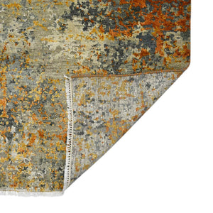 Amer Rugs Mystique Hand-knotted Abstract Wool And Silk Area Rug - A Luxurious, Durable Statement Piece For Any Room Orange Wool, Silk Mys140203