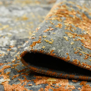 Amer Rugs Mystique Hand-knotted Abstract Wool And Silk Area Rug - A Luxurious, Durable Statement Piece For Any Room Orange Wool, Silk Mys140203