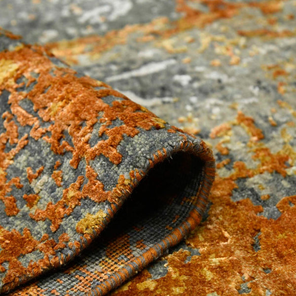 Amer Rugs Mystique Hand-knotted Abstract Wool And Silk Area Rug - A Luxurious, Durable Statement Piece For Any Room Orange Wool, Silk Mys140203