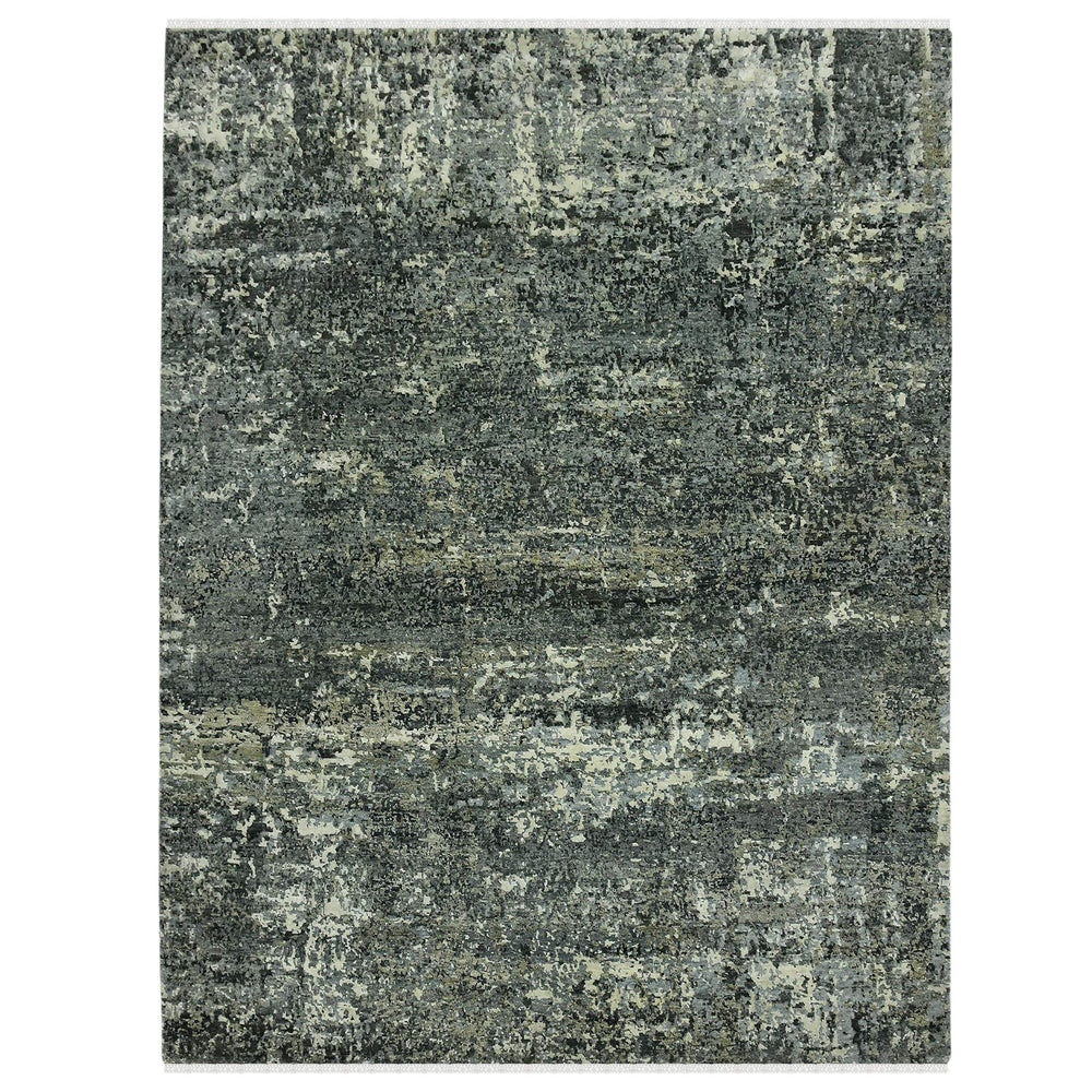 AMER Rugs Mystique Hand-knotted Wool Silk Abstract Area Rug Modern Gray Artisan Accent MYS230203
