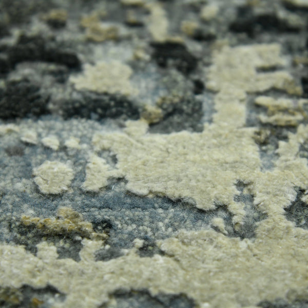 Mystique Hand-knotted Wool Silk Abstract Area Rug Modern Gray Artisan Accent