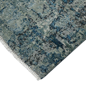 Amer Rugs Mystique Hand-knotted Abstract Wool And Silk Area Rug - A Luxurious, Durable Statement Piece For Any Room Polo Blue Wool, Silk Mys250912