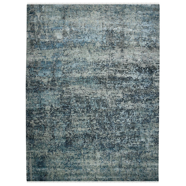 Amer Rugs Mystique Hand-knotted Abstract Wool And Silk Area Rug - A Luxurious, Durable Statement Piece For Any Room Polo Blue Wool, Silk Mys250912