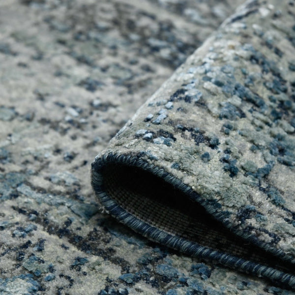 Amer Rugs Mystique Hand-knotted Abstract Wool And Silk Area Rug - A Luxurious, Durable Statement Piece For Any Room Polo Blue Wool, Silk Mys250912