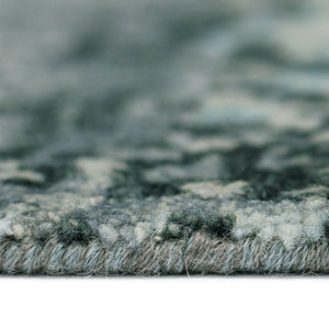 Mystique Hand-knotted Wool Silk Abstract Area Rug with Sculpted Pile for Modern Living Spaces