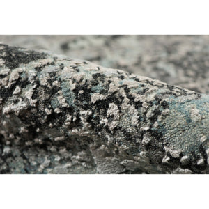 Mystique Hand-knotted Wool Silk Abstract Area Rug with Sculpted Pile for Modern Living Spaces