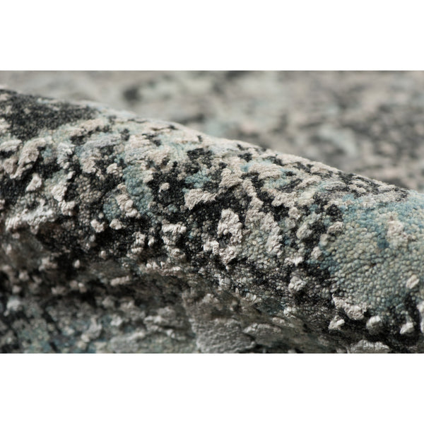 Mystique Hand-knotted Wool Silk Abstract Area Rug with Sculpted Pile for Modern Living Spaces
