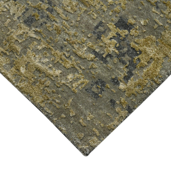 Amer Rugs Mystique Hand-knotted Abstract Wool And Silk Area Rug - A Luxurious, Durable Statement Piece For Any Room Gold Wool, Silk Mys301014