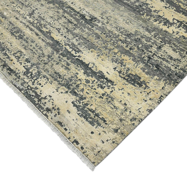 Mystique Hand-knotted Wool Silk Abstract Area Rug Sculpted Pile Living Room