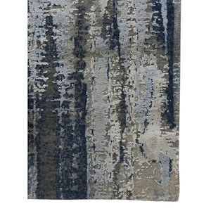 Amer Rugs Mystique Hand-knotted Abstract Wool And Silk Area Rug - A Luxurious, Durable Statement Piece For Any Room Blue Wool, Silk Mys480203