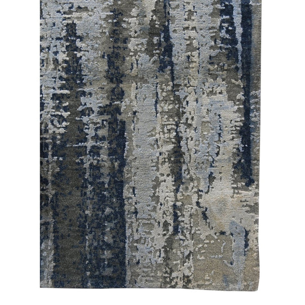 Amer Rugs Mystique Hand-knotted Abstract Wool And Silk Area Rug - A Luxurious, Durable Statement Piece For Any Room Blue Wool, Silk Mys480203