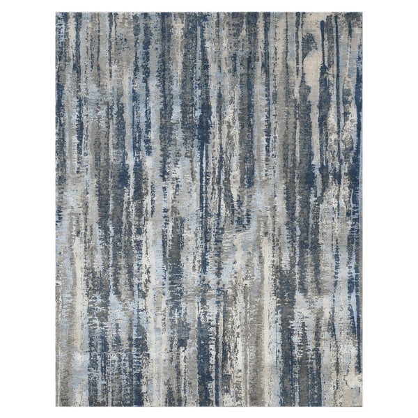 Amer Rugs Mystique Hand-knotted Abstract Wool And Silk Area Rug - A Luxurious, Durable Statement Piece For Any Room Blue Wool, Silk Mys480203