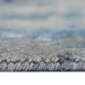 Amer Rugs Mystique Hand-knotted Abstract Wool And Silk Area Rug - A Luxurious, Durable Statement Piece For Any Room Blue Wool, Silk Mys480203