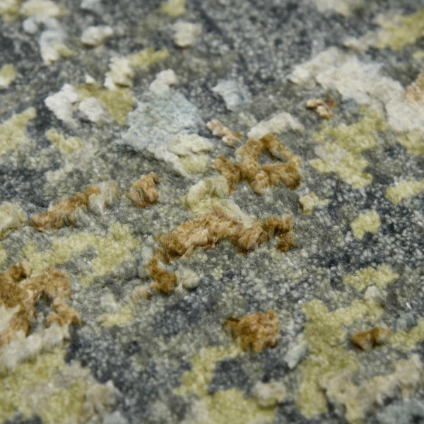 Amer Rugs Mystique Hand-knotted Abstract Wool And Silk Area Rug - A Luxurious, Durable Statement Piece For Any Room Steel Gray Wool, Silk Mys80203