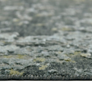 Amer Rugs Mystique Hand-knotted Abstract Wool And Silk Area Rug - A Luxurious, Durable Statement Piece For Any Room Steel Gray Wool, Silk Mys80203