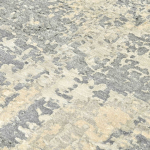 AMER Rugs Mystique  MYS-91 Hand-Knotted Handmade Raw Handspun New Zealand Wool Modern & Contemporary Abstract Rug Dark Gray 13' x 18'