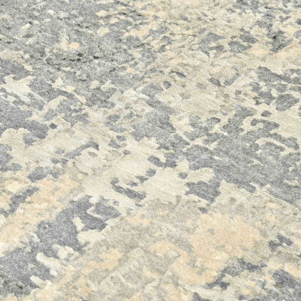 AMER Rugs Mystique  MYS-91 Hand-Knotted Handmade Raw Handspun New Zealand Wool Modern & Contemporary Abstract Rug Dark Gray 13' x 18'