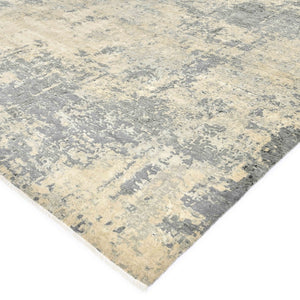 AMER Rugs Mystique  MYS-91 Hand-Knotted Handmade Raw Handspun New Zealand Wool Modern & Contemporary Abstract Rug Dark Gray 13' x 18'