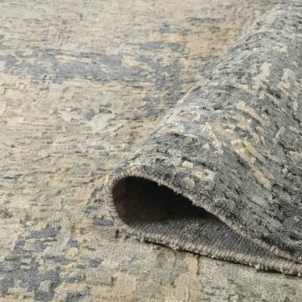 Amer Rugs Mystique Hand-knotted Abstract Wool And Silk Area Rug - A Luxurious, Durable Statement Piece For Any Room Dark Gray Wool, Silk Mys910203