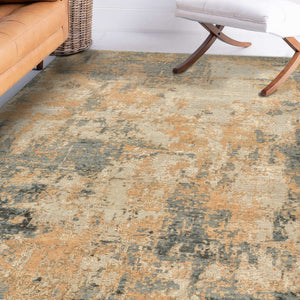 AMER Rugs Mystique  MYS-93 Hand-Knotted Handmade Raw Handspun New Zealand Wool Modern & Contemporary Abstract Rug Storm 13' x 18'