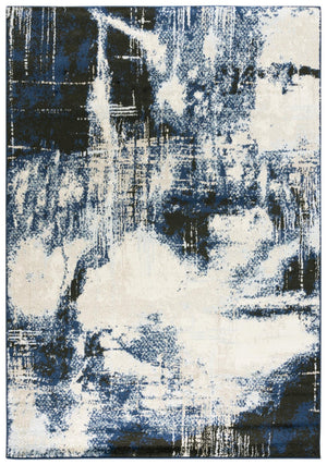 Alora Decor Mystic Durable Blue Area Rug, Power-Loomed Polypropylene With Low-Profile Pile For High-Traffic Style 5'2" x 7'3" MYTMYT10000096287