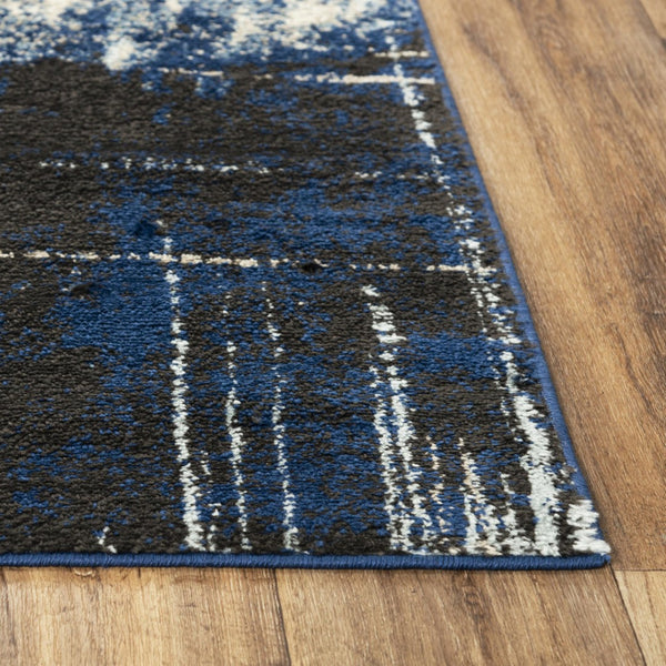 Alora Decor Mystic Durable Blue Area Rug, Power-Loomed Polypropylene With Low-Profile Pile For High-Traffic Style 5'2" x 7'3" MYTMYT10000096287