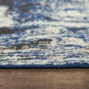 Alora Decor Mystic Durable Blue Area Rug, Power-Loomed Polypropylene With Low-Profile Pile For High-Traffic Style 5'2" x 7'3" MYTMYT10000096287