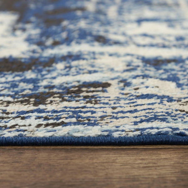 Alora Decor Mystic Durable Blue Area Rug, Power-Loomed Polypropylene With Low-Profile Pile For High-Traffic Style 5'2" x 7'3" MYTMYT10000096287