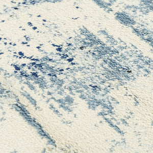 Alora Decor Mystic Durable Power‑Loom Rug In Soft Blue And Ivory — Low‑Pile, Stain‑Resistant Polypropylene With Jute Backing 5'2" x 7'3" MYTMYT10200376287