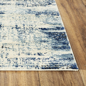 Alora Decor Mystic Durable Power‑Loom Rug In Soft Blue And Ivory — Low‑Pile, Stain‑Resistant Polypropylene With Jute Backing 5'2" x 7'3" MYTMYT10200376287