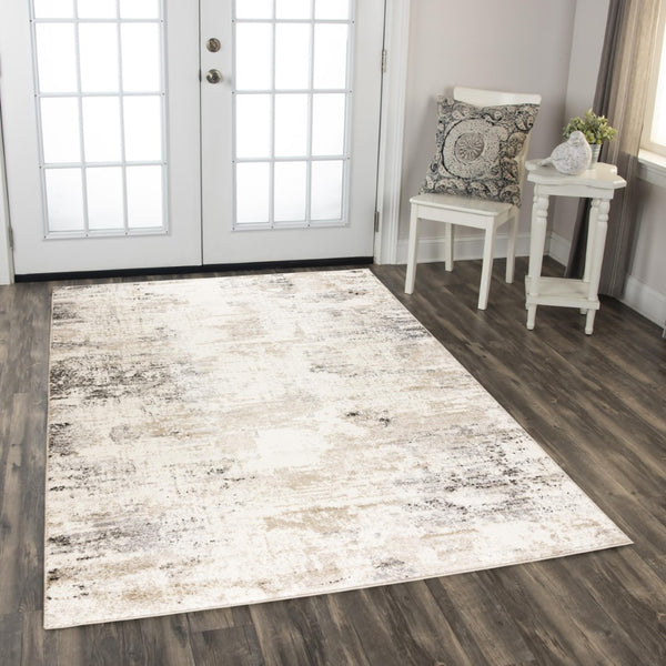 Alora Decor Mystic Beige Contemporary Area Rug — Power-Loomed Polypropylene For Soft Cut Pile, Durable Stain-Resistant Style 8' x 9'6" MYTMYT10300040896