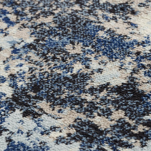 Alora Decor Mystic Blue-On-Blue Contemporary Rug, Power-Loomed Polypropylene, Stain-Resistant Soft Cut Pile For Modern Spaces 5'2" x 7'3" MYTMYT10400096287