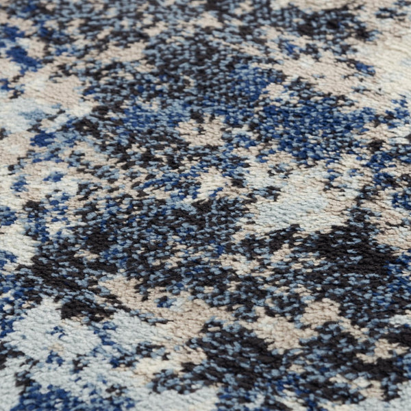 Alora Decor Mystic Blue-On-Blue Contemporary Rug, Power-Loomed Polypropylene, Stain-Resistant Soft Cut Pile For Modern Spaces 5'2" x 7'3" MYTMYT10400096287